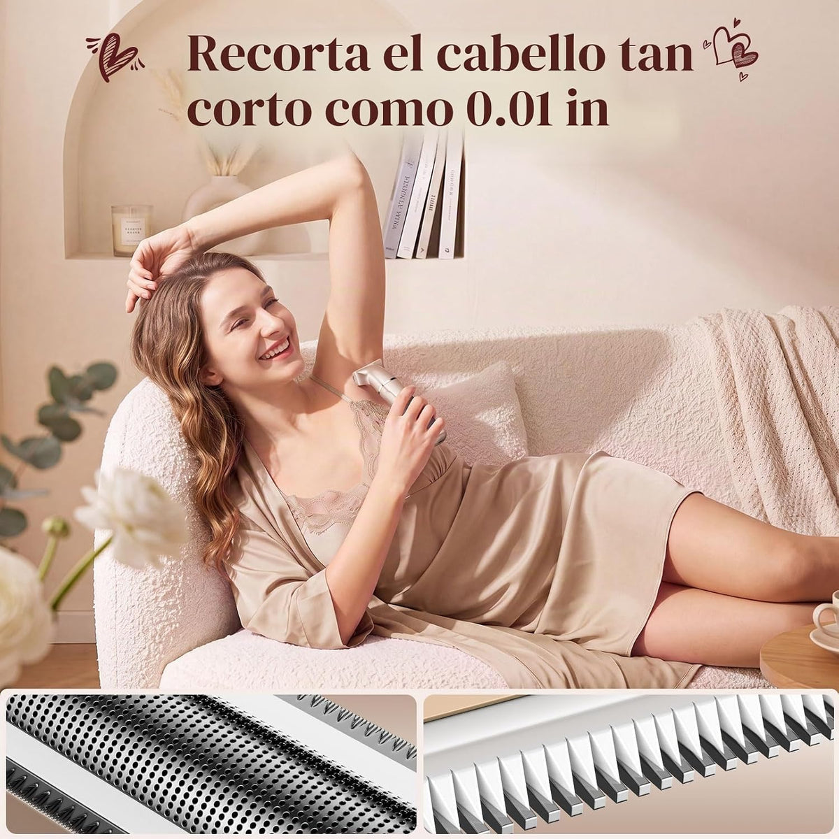 Afeitadora eléctrica para bikini para mujer - Recortadora de vello...