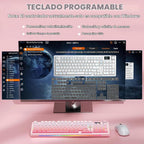 AULA S98 Pro Teclado mecánico inalámbrico para juegos con pantalla,...