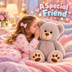 LotFancy Teddy Bear - Peluche de peluche suave de 20.0 in, color gr...