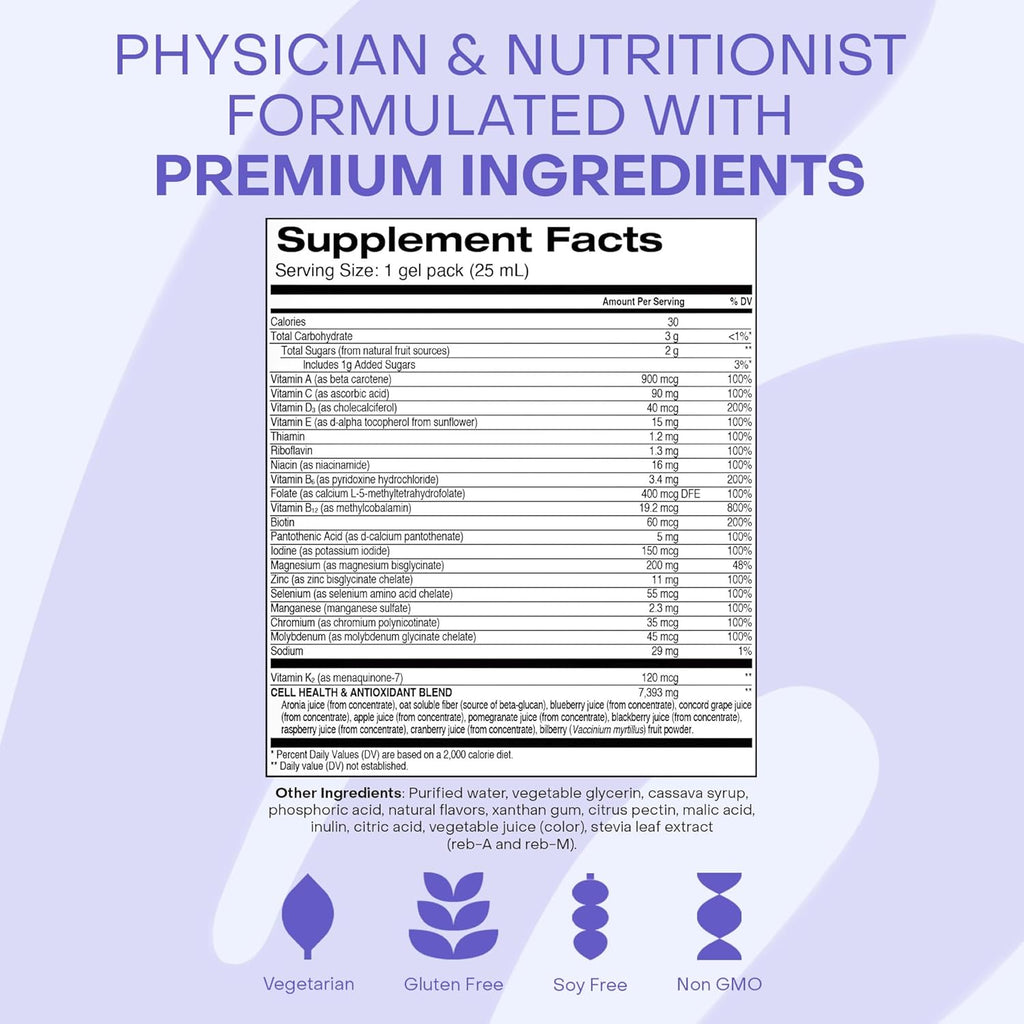HealthyCell Bioactive Multi - Multivitamínico líquido diario para h...