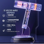 Secador de pelo iónico con difusor y concentrador, secadora profesi...