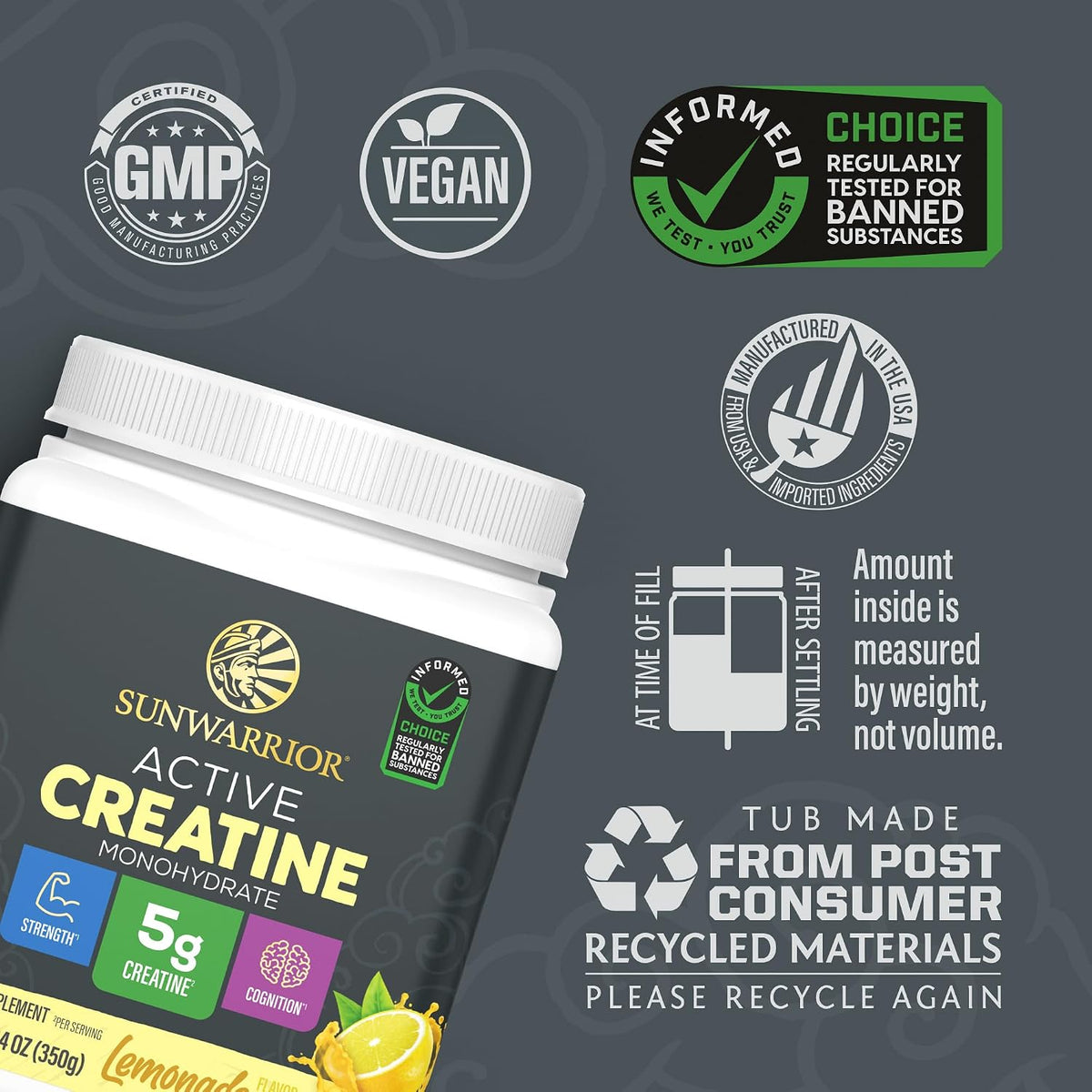 Polvo de Monohidrato de Creatina Micronizado PreWorkout, Suplemento...