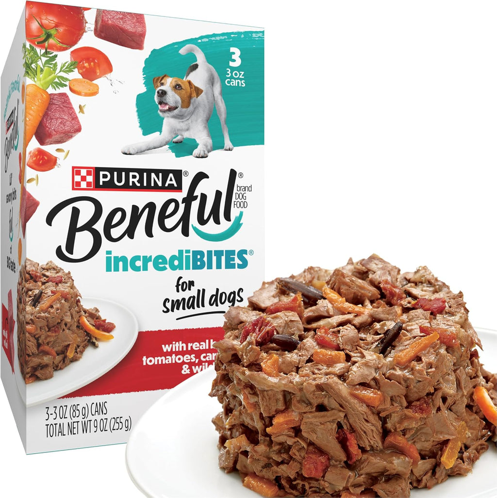 Purina Beneful IncrediBites - Alimento húmedo pequeño para perros e...