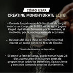 Polvo Elite de monohidrato de creatina Kagged | Sin sabor | 60 porc...