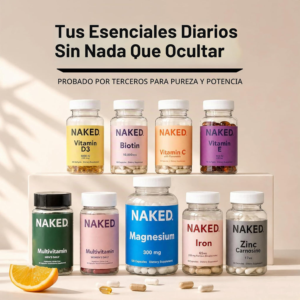 NAKED Cápsulas de monohidrato de creatina, píldoras micronizadas de...