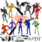 Juego de 10 figuras de acción Titan13 (ensamblaje completado), 13 f...
