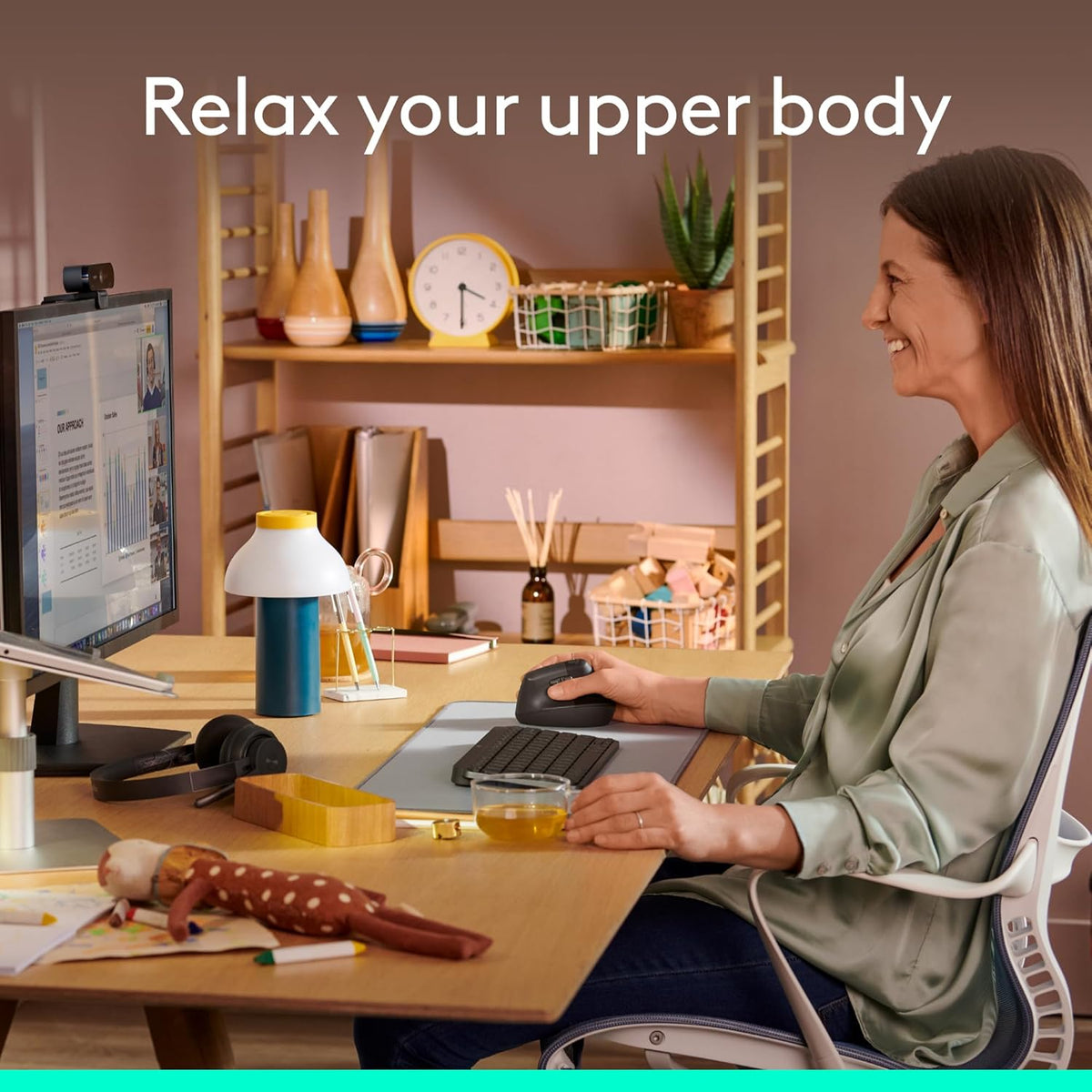 Ratón inalámbrico ergonómico vertical Logitech Lift - Grafito | Con...