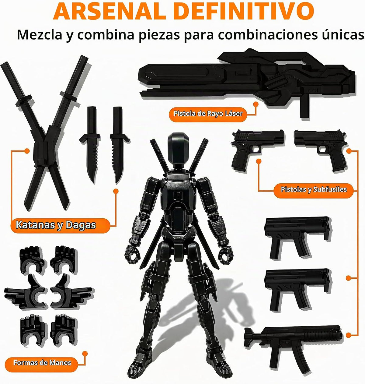 (Montaje completado) - Figura de acción Titan 13, juego de figuras...