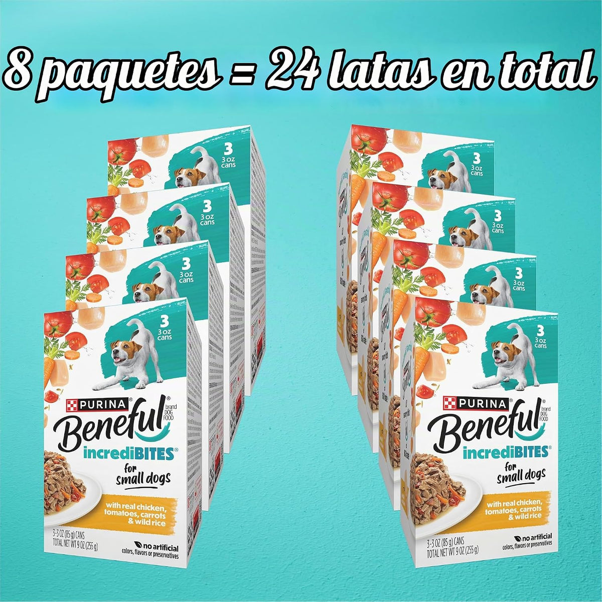 Purina Beneful IncrediBites - Alimento húmedo para perros de raza p...