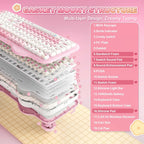 YUNZII Teclado mecánico inalámbrico C98 Cute Cake (rosa, interrupto...