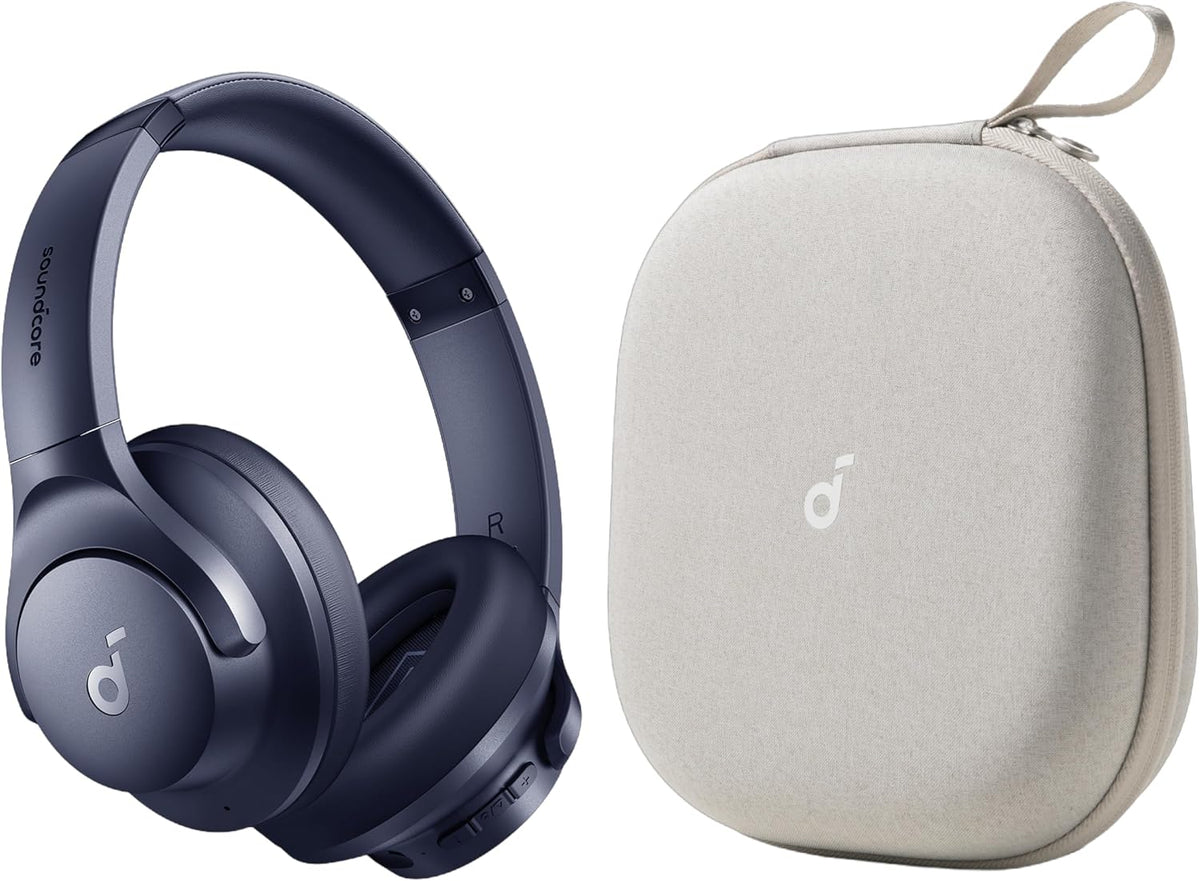 Auriculares Soundcore by Anker Q20i con funda protectora, azul, paq...