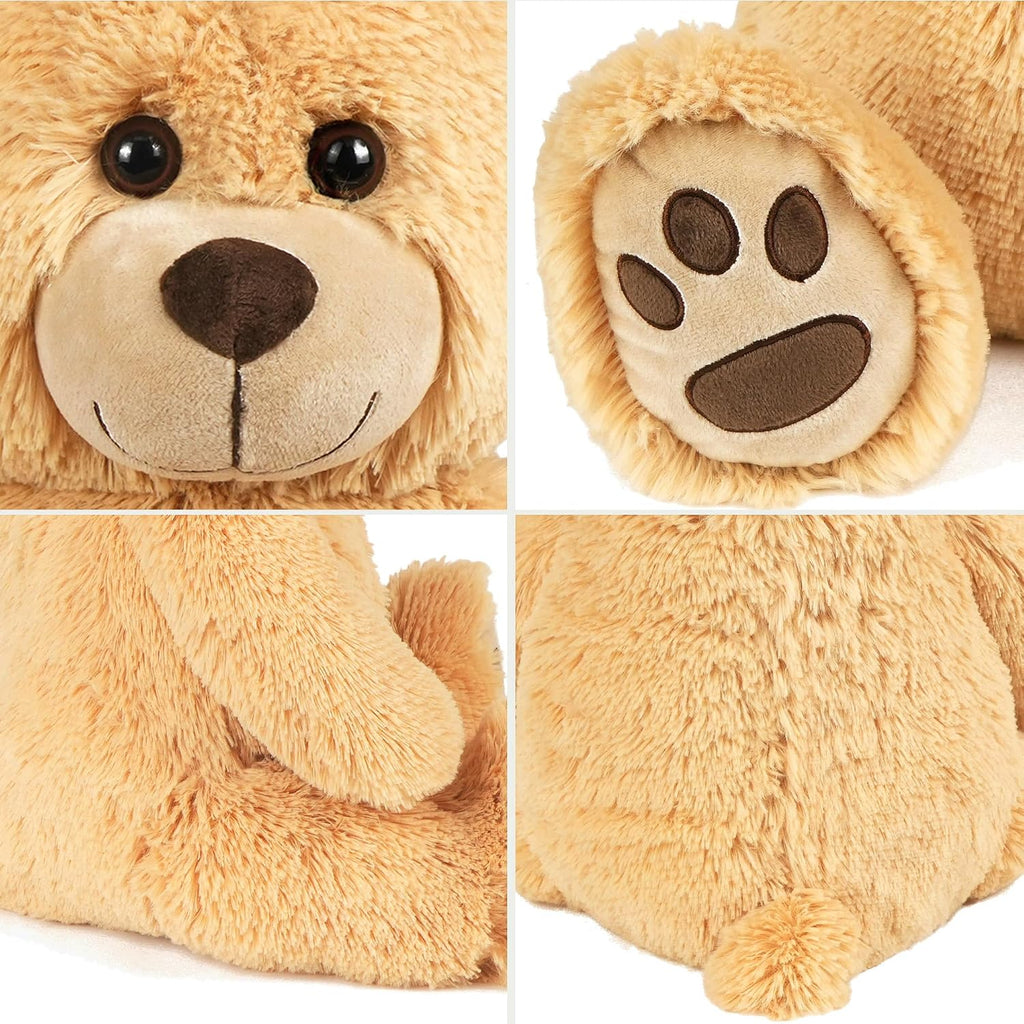 LotFancy Teddy Bear - Peluche de peluche suave de 15.0 in, color ma...