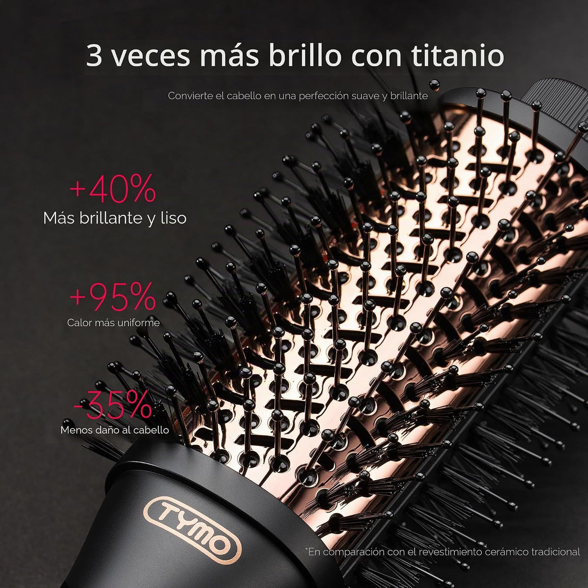 TYMO Cepillo secador de pelo, cepillo secador de pelo en uno, secad...