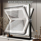 FENNIO Espejo de tocador con luces de 19 x 22 pulgadas, espejo de m...