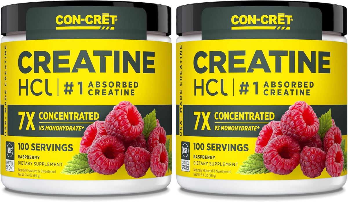 CON-CRET Creatina HCl en polvo | Apoyo de energía muscular, cogniti...
