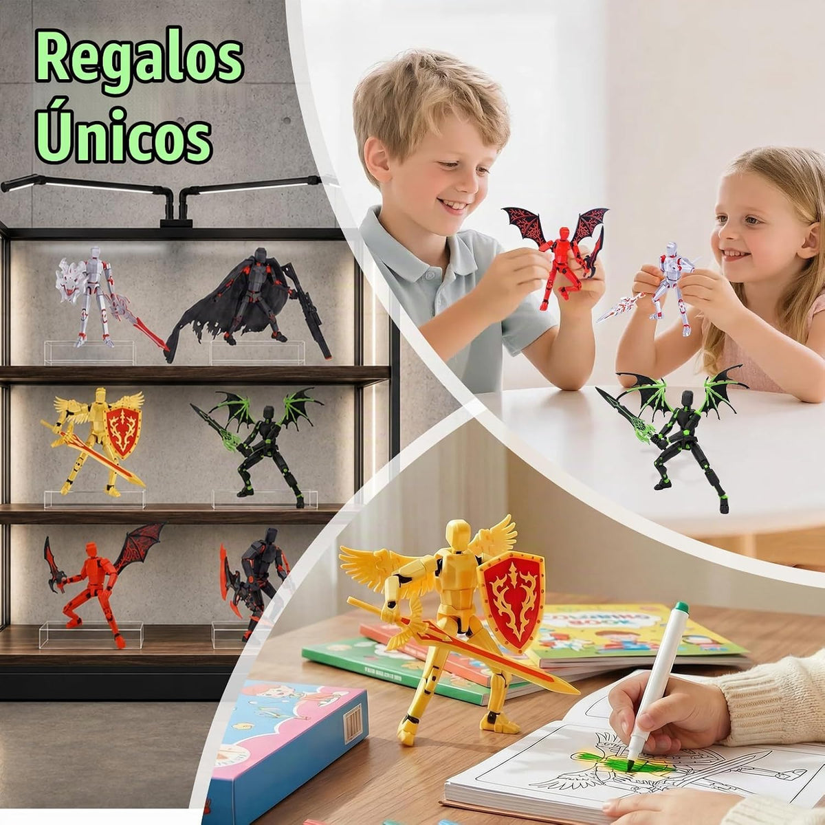Aminexus T13 - Juego de figuras de acción montadas en 3D con múltip...