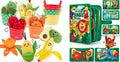 Hahaland Juguetes sensoriales de frutas y verduras y libro ocupado...