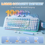 YUNZII C98 Cute Cake Teclado mecánico inalámbrico (azul, interrupto...