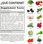 Paquete de 2 superalimentos verdes orgánicos N1N Premium, frutas y...