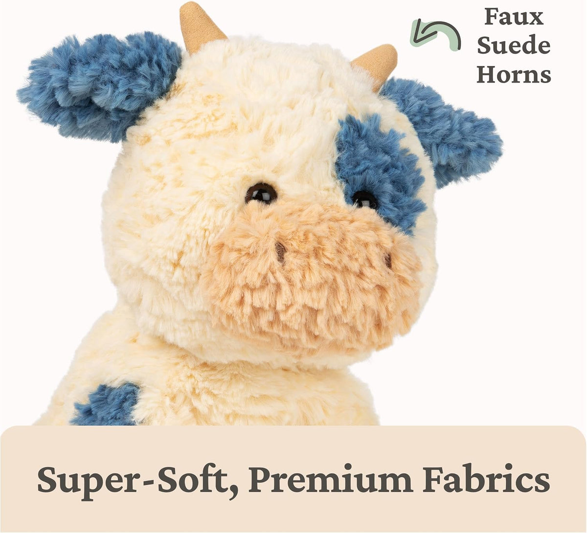 GUND Cozys Collection Vaca juguete sensorial de peluche de 10 pulga...