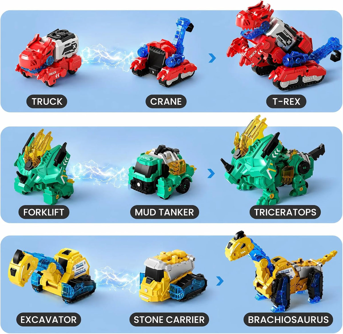 Dimoarch Juguetes de robot transformador de dinosaurios magnéticos...
