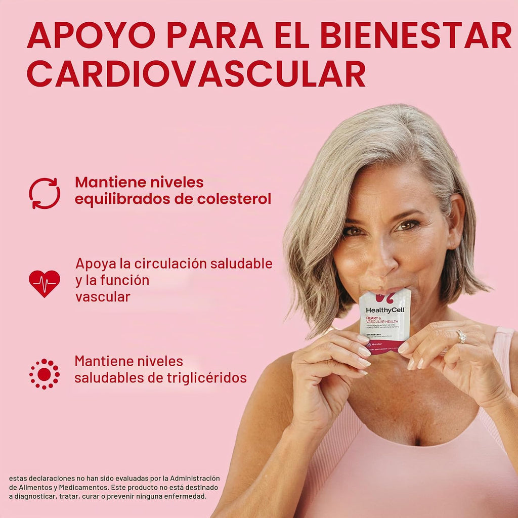 HealthyCell Suplemento líquido diario de salud cardíaca y vascular...