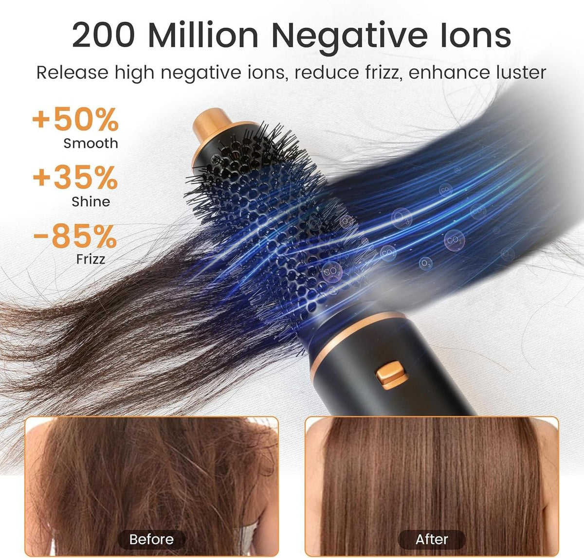 5 en 1 Multi Hair Styler - Cepillo secador de pelo, set de peinador...