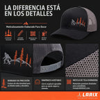 LARIX Trucker Hat Men - Gorra Snapback con parte trasera de malla t...