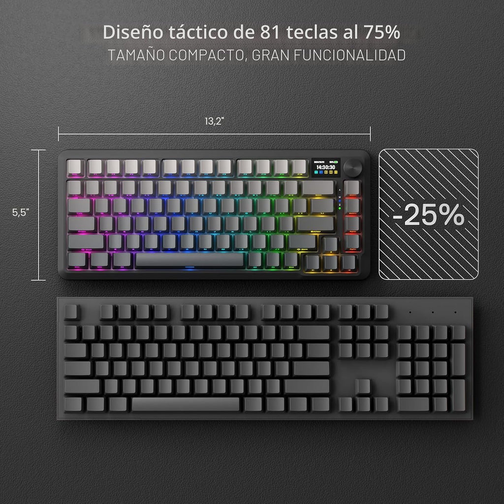 Redragon K724 PRO Teclado inalámbrico de 81 teclas para juegos | Pa...