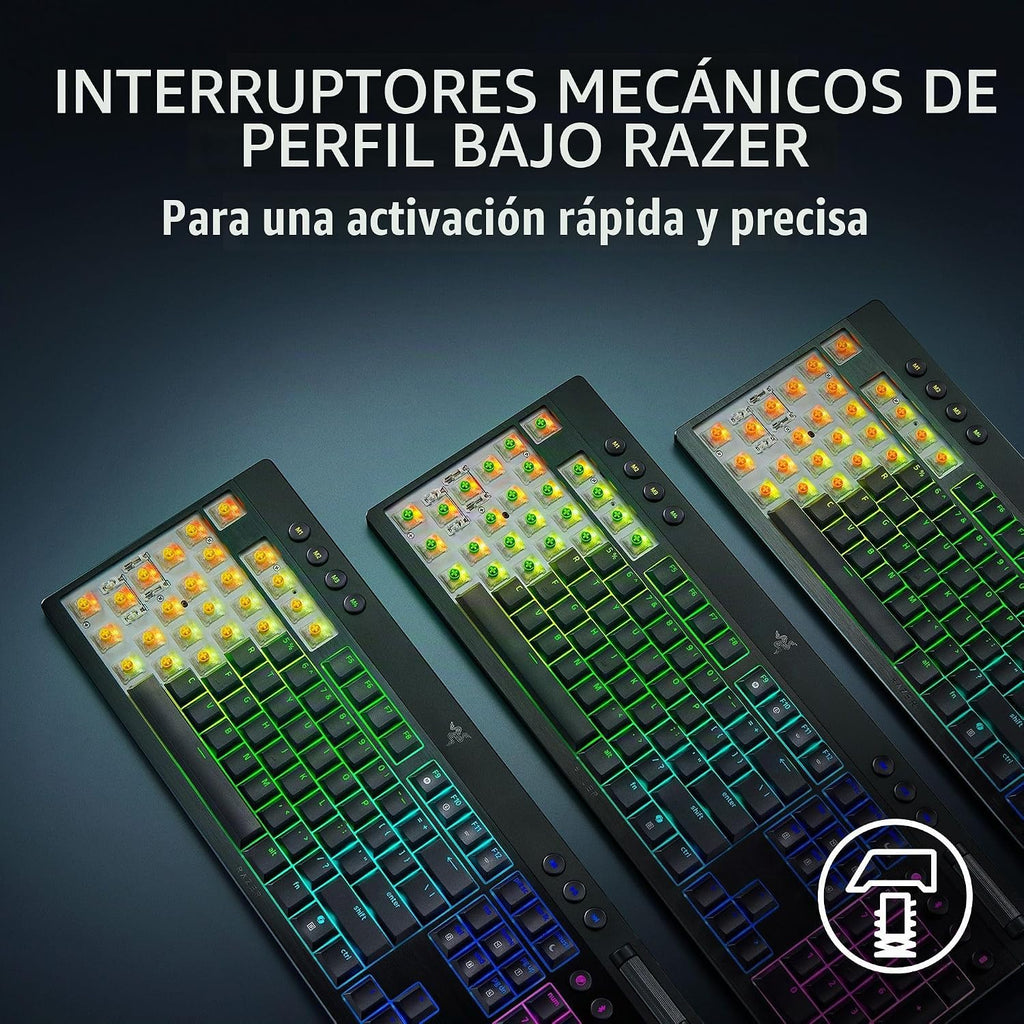 Teclado inalámbrico para juegos Razer BlackWidow V4 de perfil bajo,...