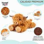 Highland Cow - Animal de peluche apto para microondas, almohadilla...