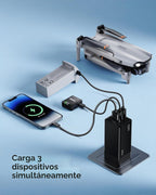 Ruko Kit de cargador de viaje USB C de 65 W, cargador rápido GaN de...