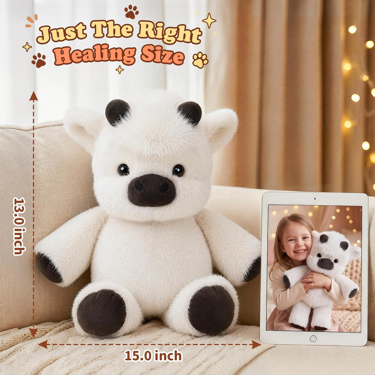 Running Plushies Highland Cow, 16.5 pulgadas, adorables animales de...