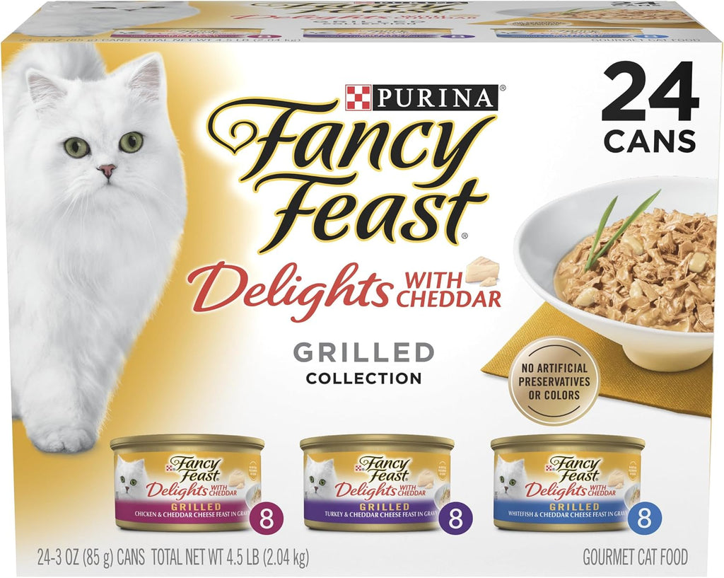 Purina Fancy Feast Delights with Cheddar - Alimento húmedo para gat...