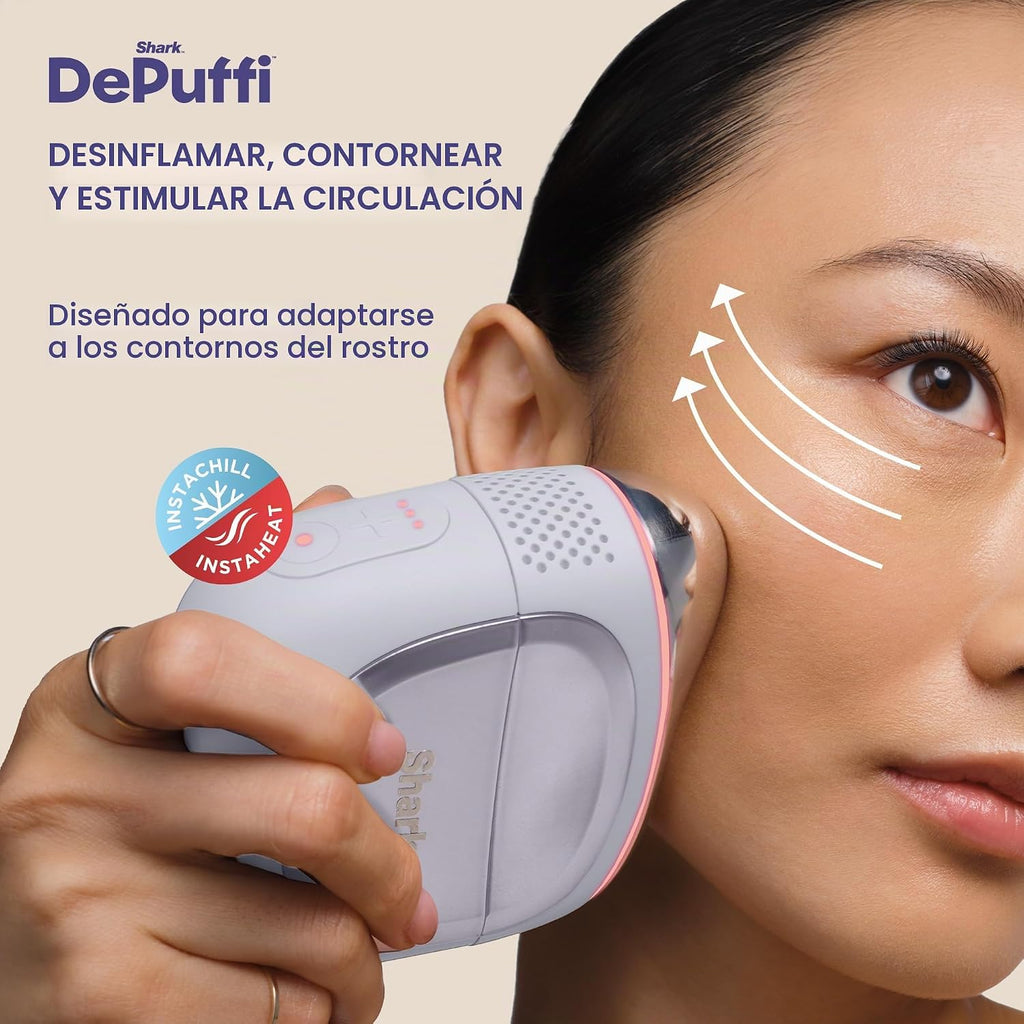 Shark FacialPro Glow + Terapia facial y de contraste 2 en 1 DePuffi...