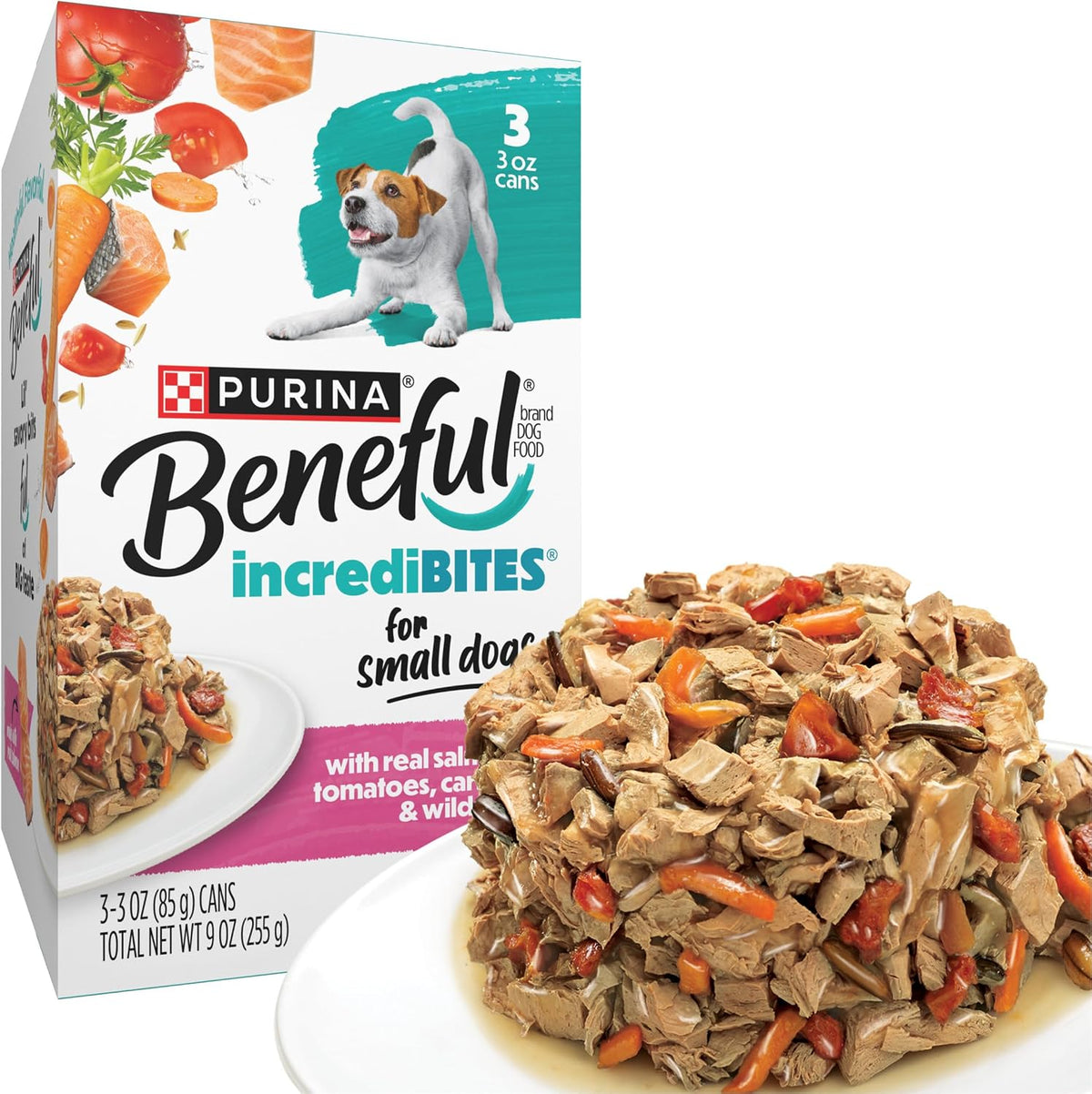Purina Beneful IncrediBites - Alimento húmedo pequeño para perros e...
