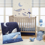 Lambs &amp; Ivy Bubbles &amp; Squirt Peluche Suave de Ballena Azul...