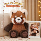 Peluche de panda rojo, juguete interactivo de peluche con piernas m...