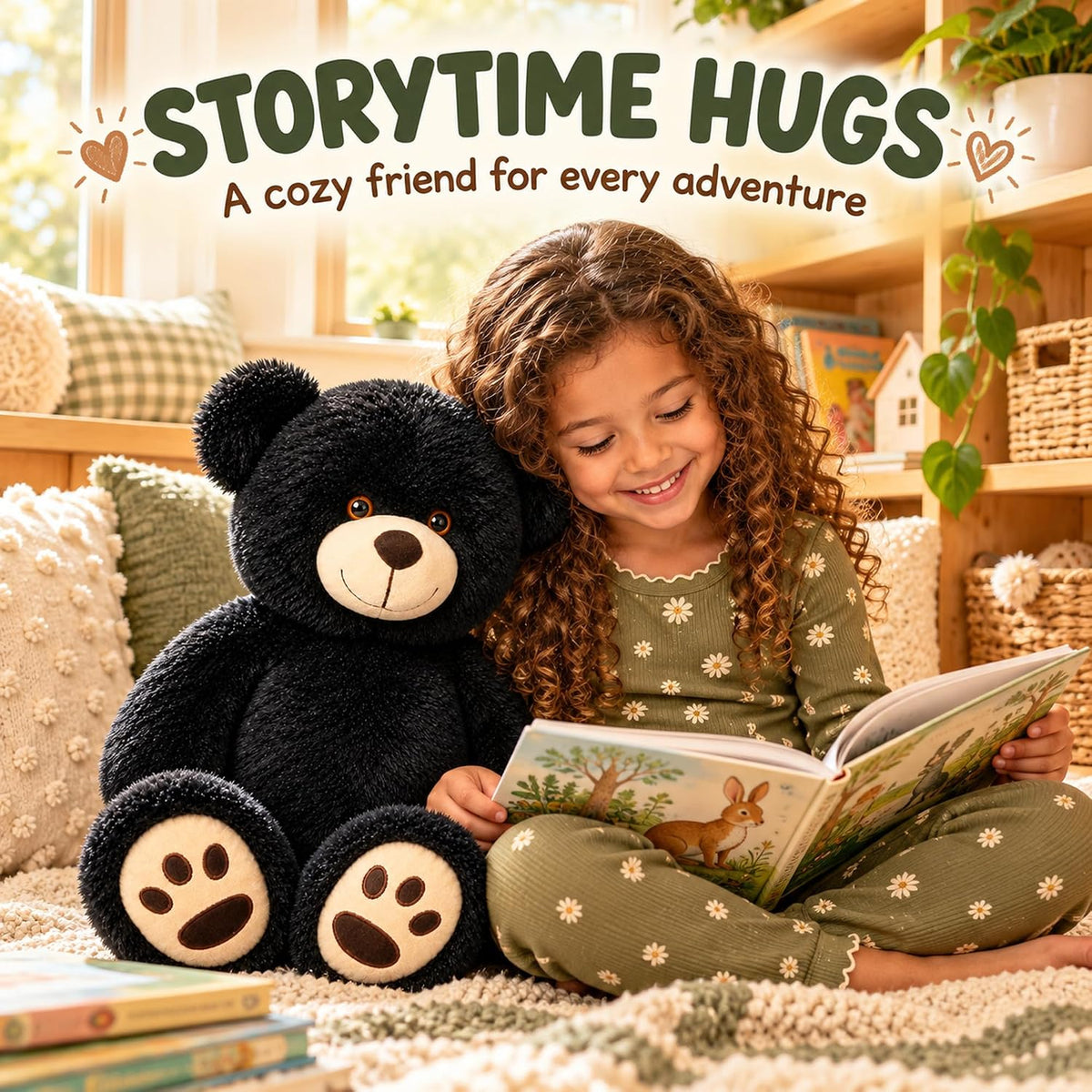 LotFancy Teddy Bear - Peluche de peluche suave de 20.0 in, color ne...