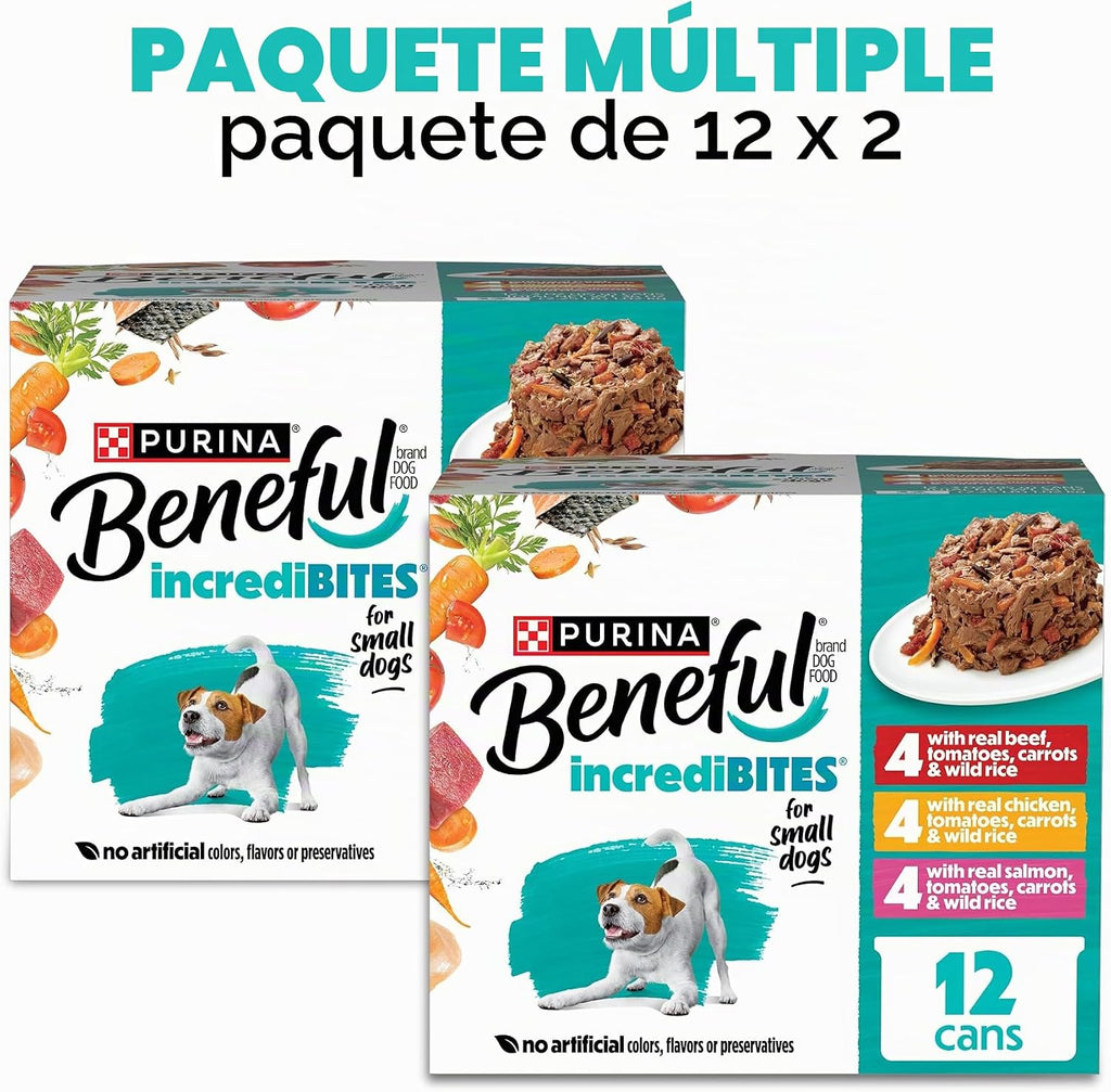 Beneful Purina IncrediBites - Paquete variado de alimentos húmedos...