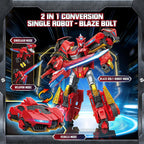 QUANTUM HEROES DINOSTER Robot Blaze Bolt 2 en 1: más de 30 juntas,...