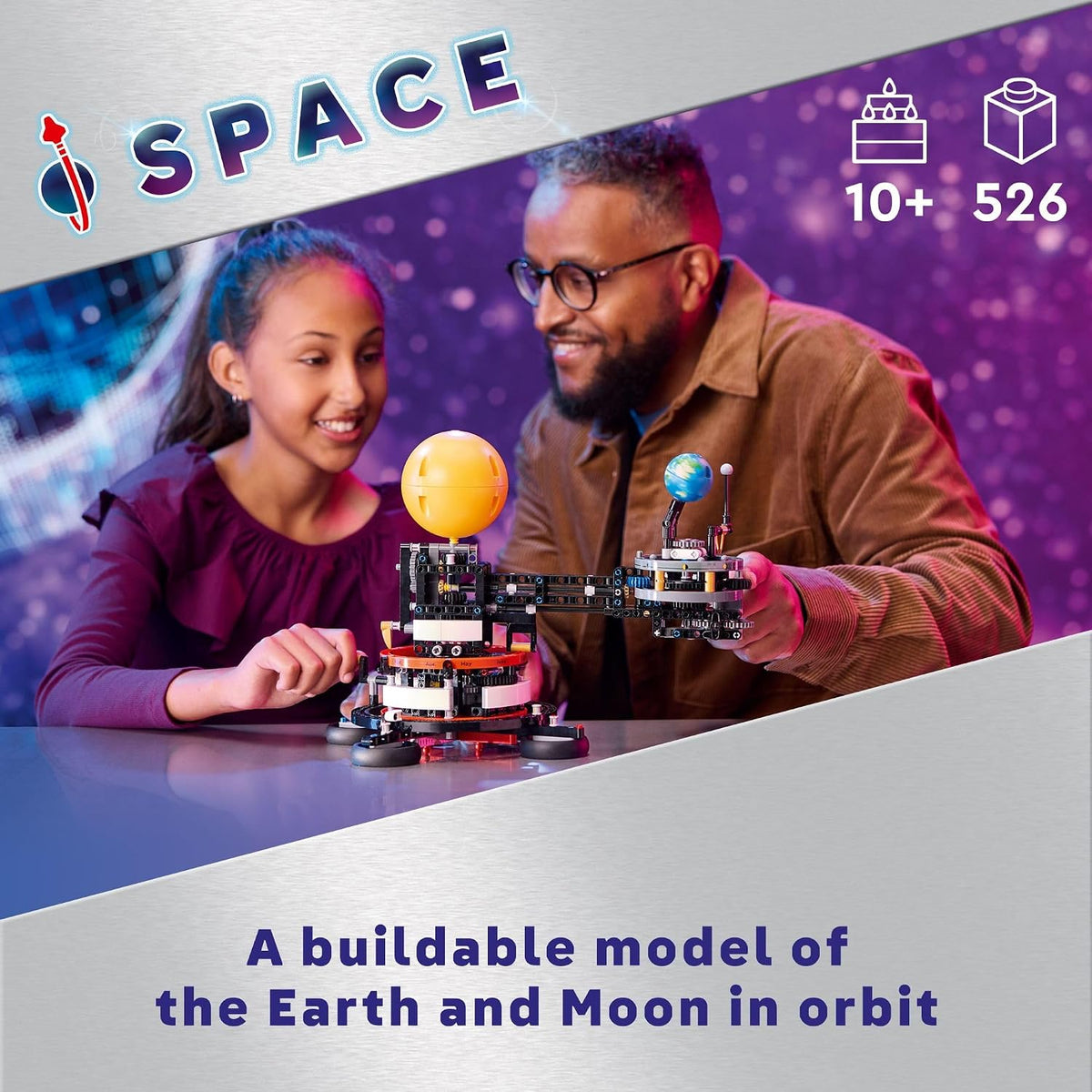 LEGO Technic Planeta Tierra y Luna en Órbita 42179 | Regalo de regr...