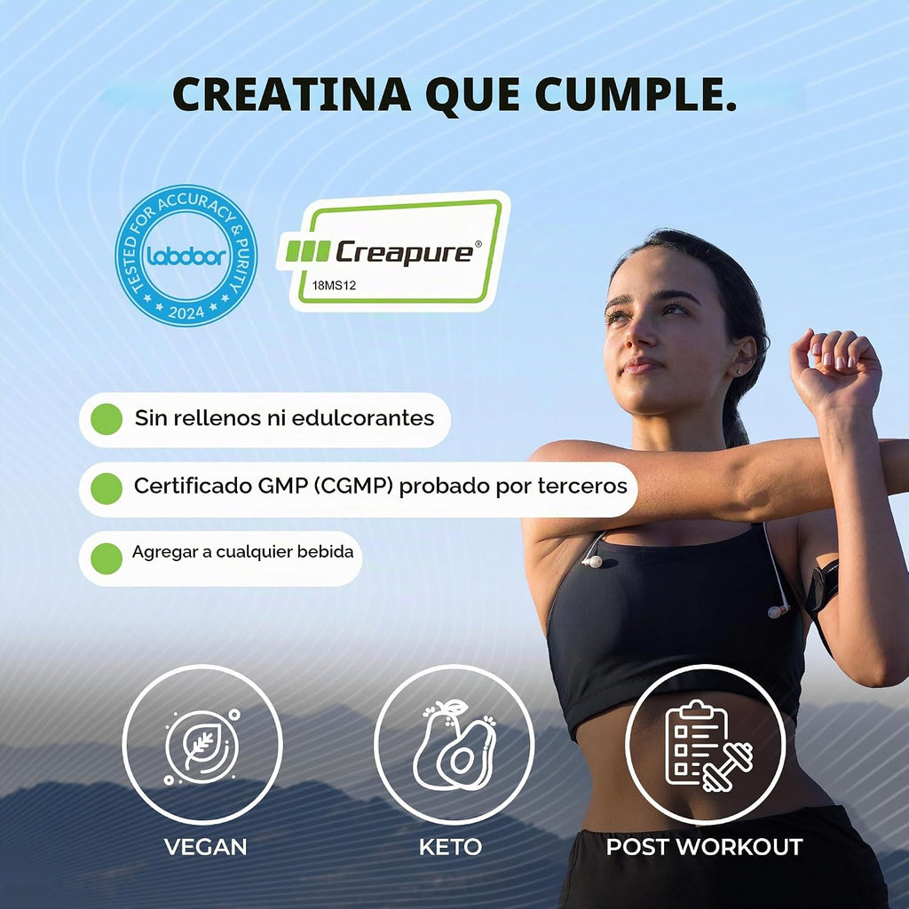 Muscle Feast Creapure creatina monohidrato en polvo, sin sabor (2lb...