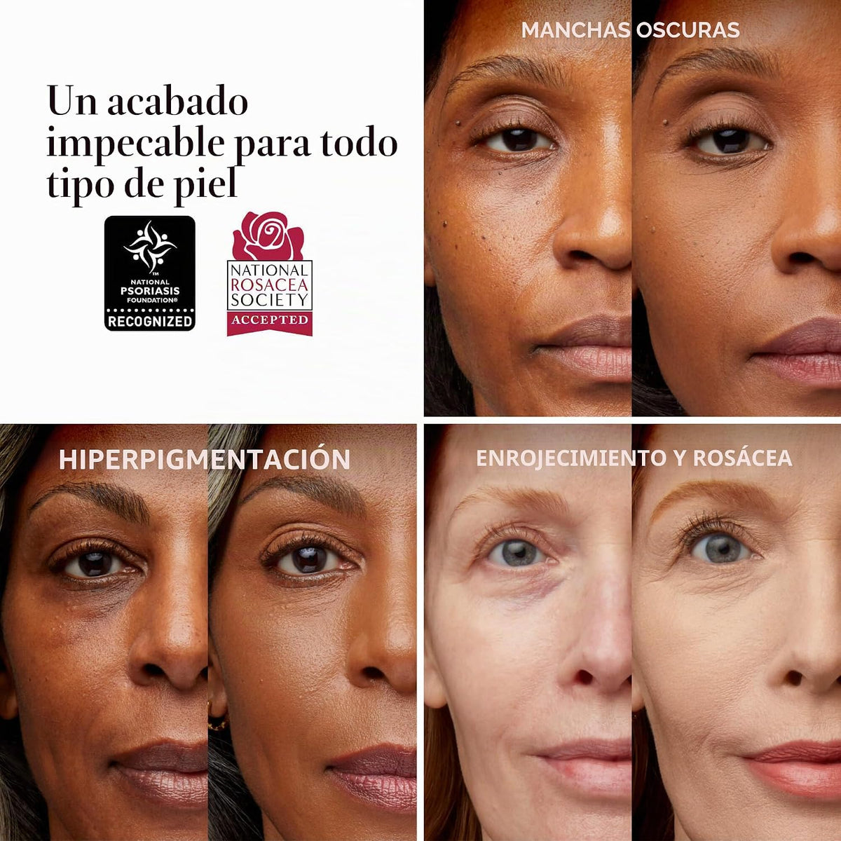 LAURA GELLER - Base de maquillaje en polvo de doble toma, acabado m...