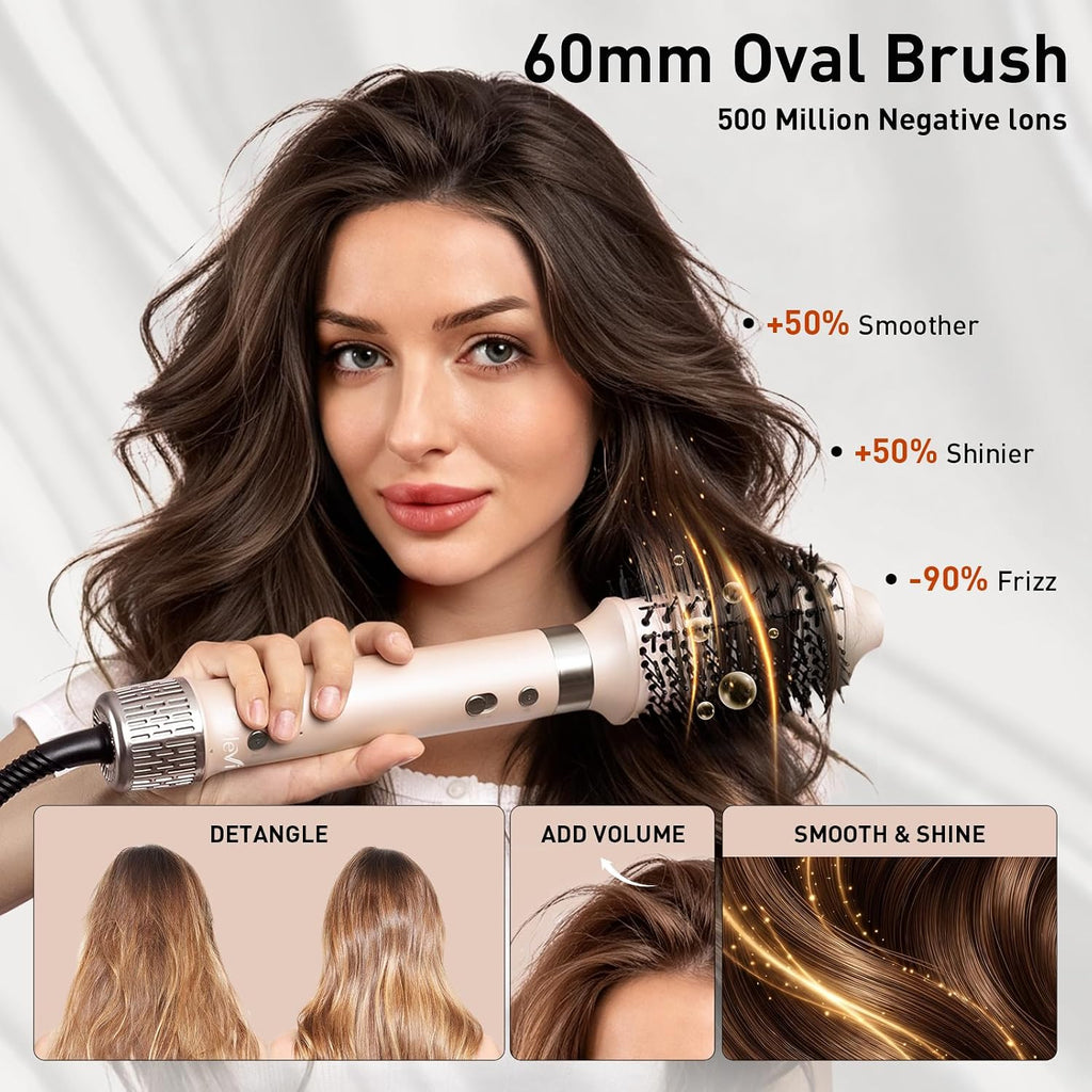 Mythsight StyleVibe - Moldeador de aire 6 en 1 con secador de pelo...