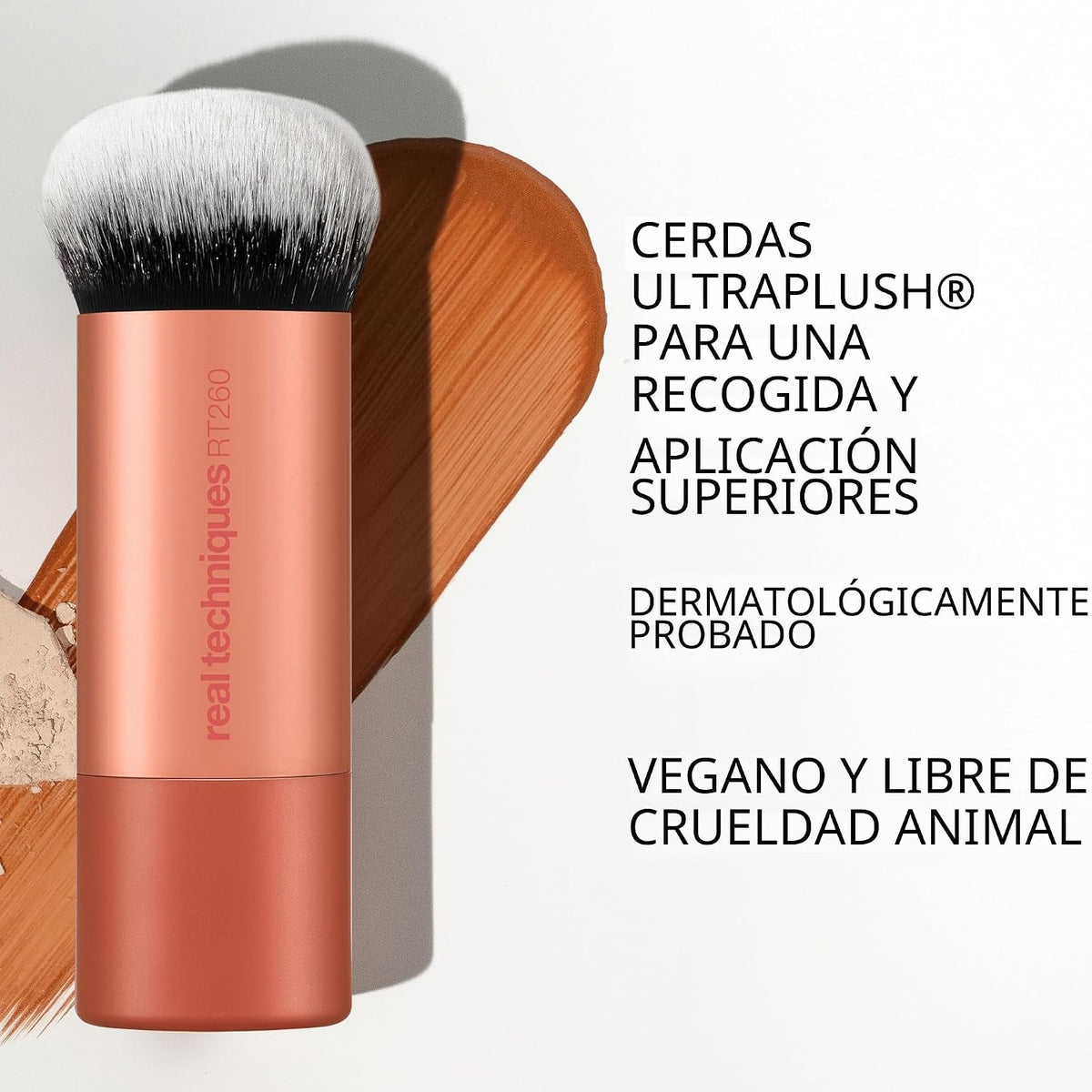 Real Techniques, brocha de maquillaje Bubble Blending, brocha multi...