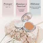 Base de maquillaje mineral prensada 4 en 1 PÜR con SPF 15