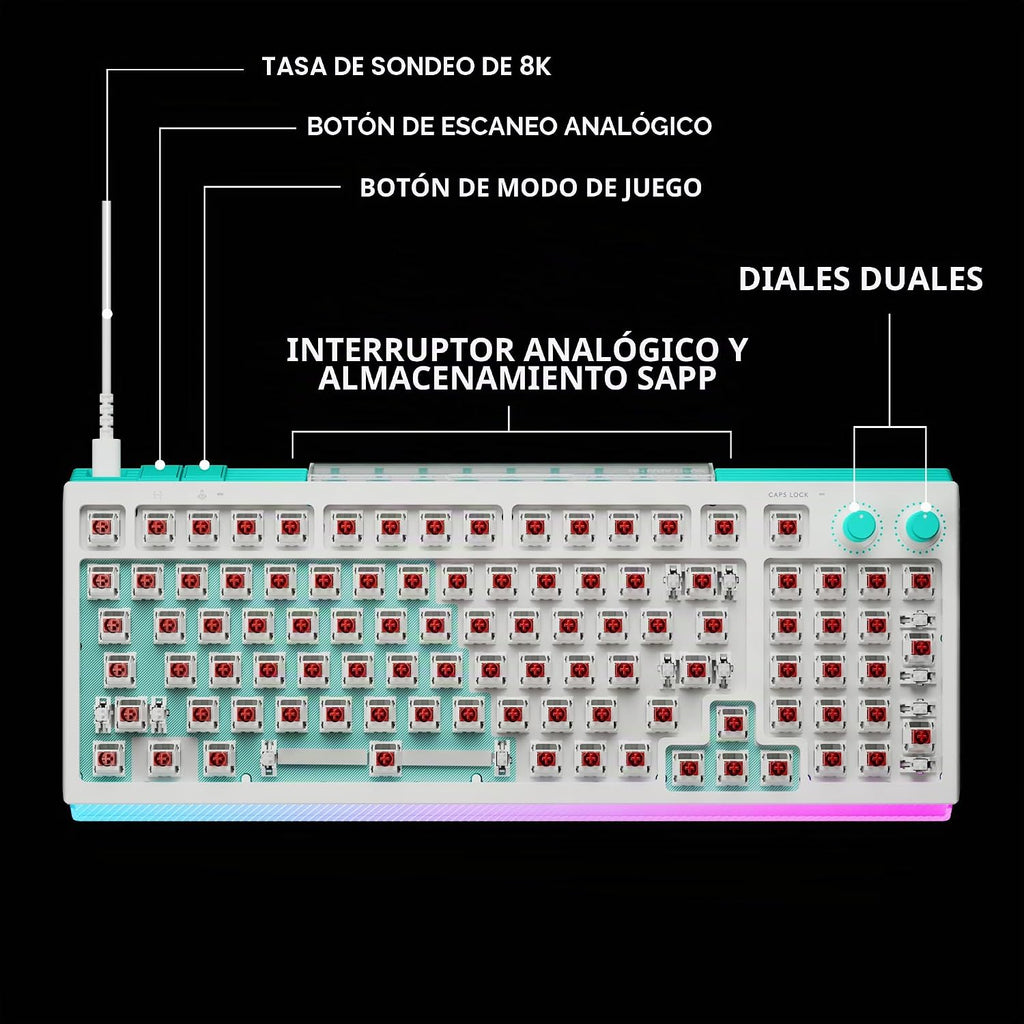 Logitech G 512 X 98 TMR + Teclado mecánico para juegos con interrup...