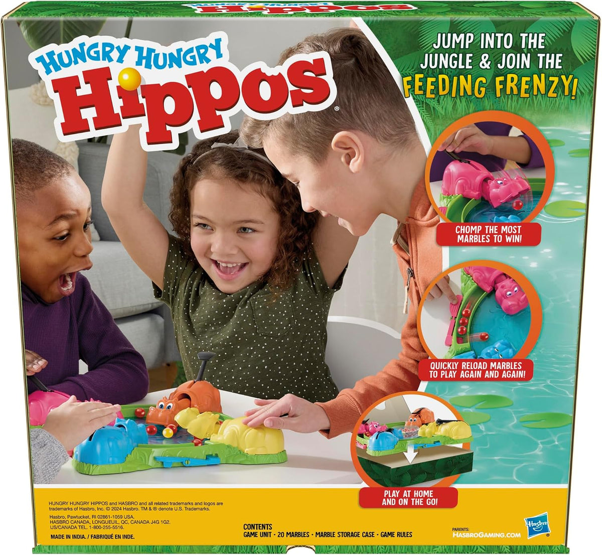 Hasbro Gaming Hungry Hungry Hippos Juego para preescolares | Relanz...