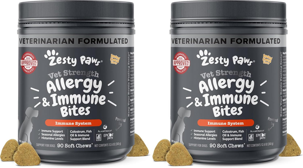 Zesty Paws Vet Strength Allergy Immune Bites - Masticables para ale...